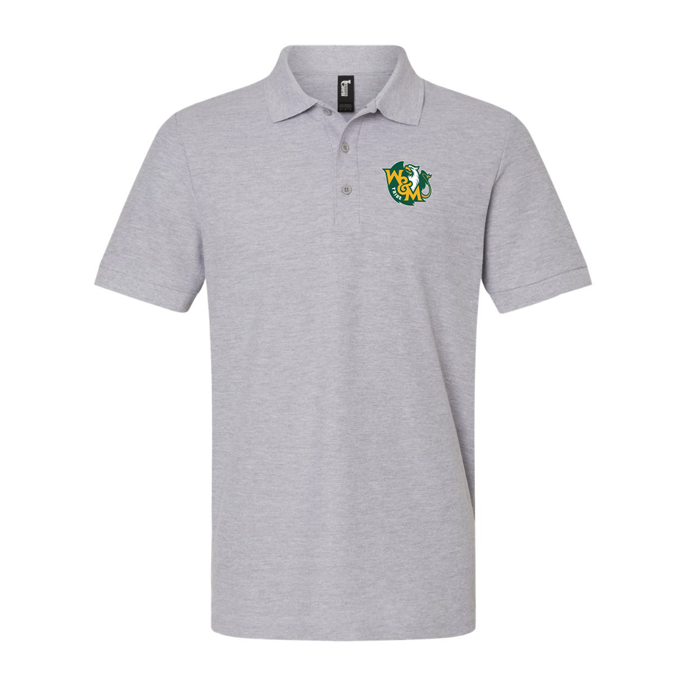 Men's William and Mary Tribe Gildan Hammer Pique Polo